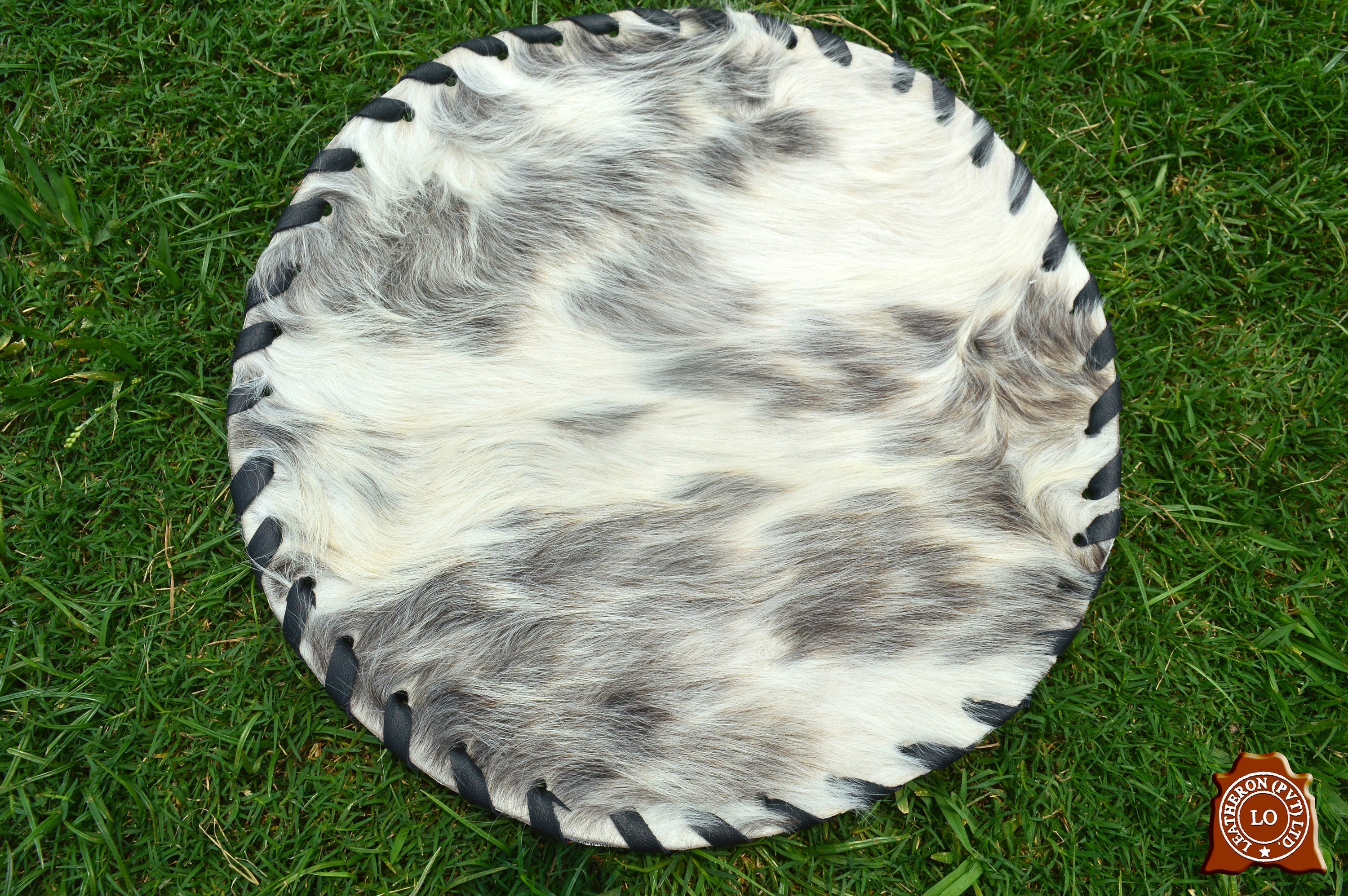 Assorted Color 100% Natural COWHIDE Placemats | Handmade Hair on Leather Round Placemats | Real Cow Hide PLACEMATS