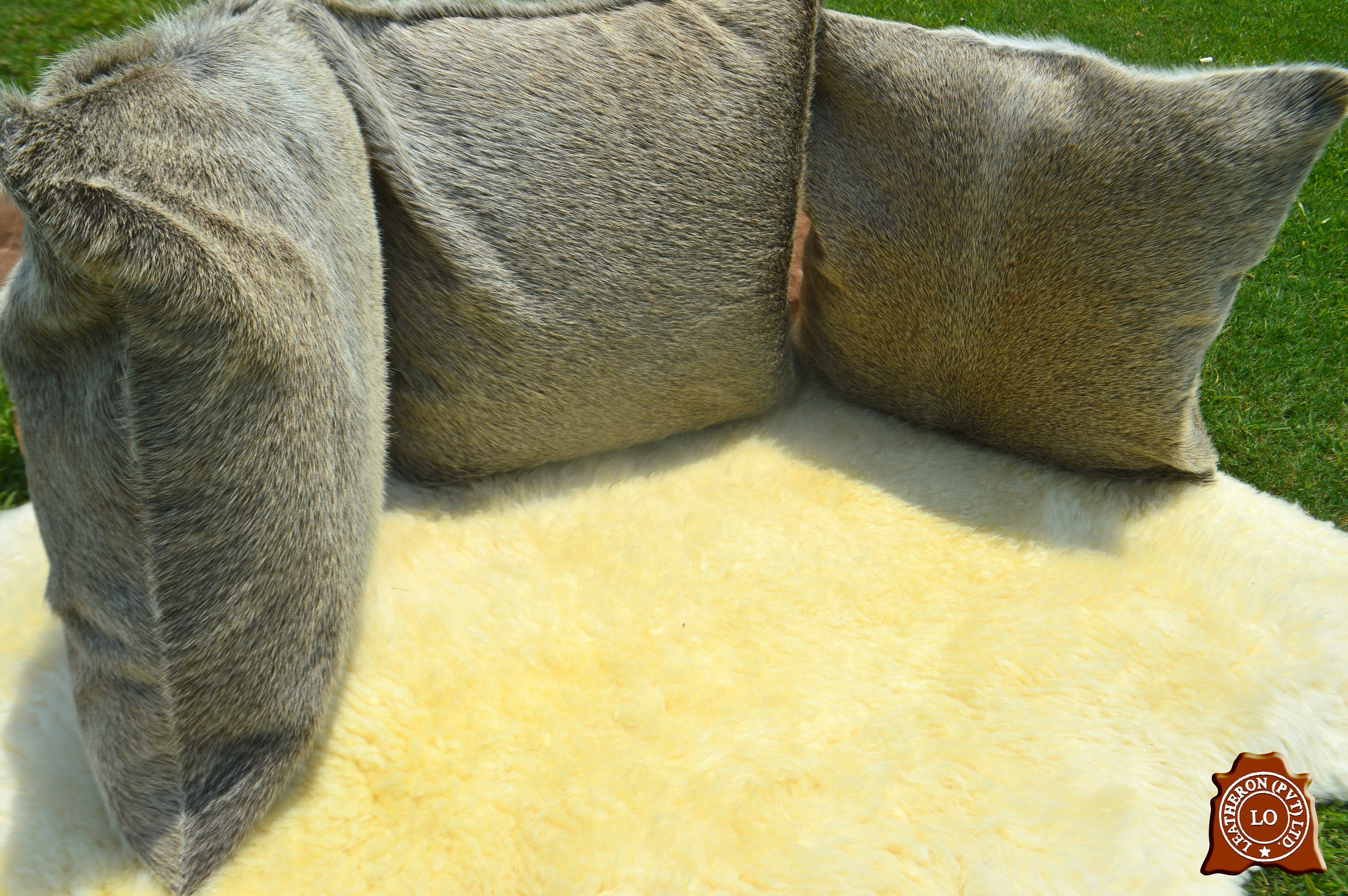 Double Sided Natural Cowhide Pillow Covers Real Hair on Cowhide Leather Cushion Covers