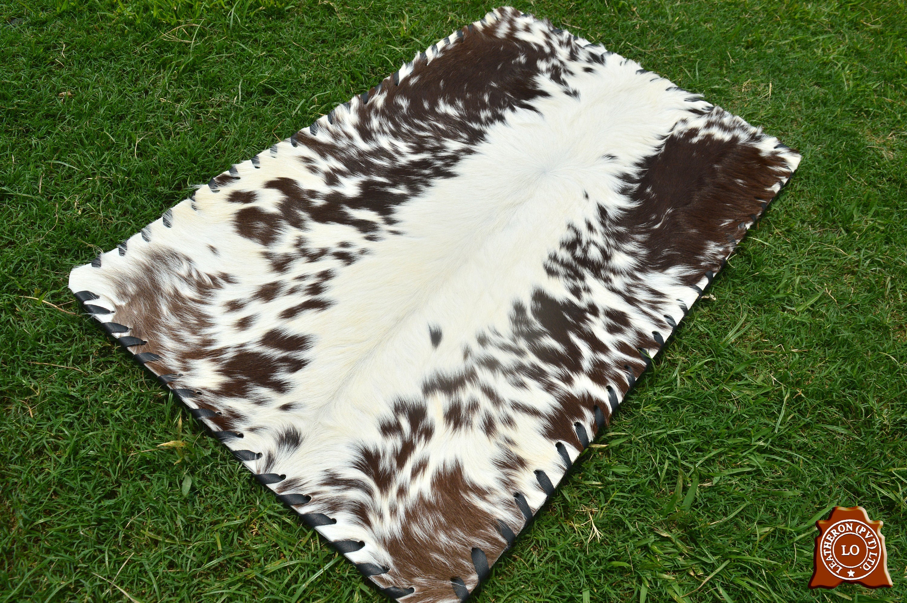 Natural COWHIDE Rectangular Placemats Real Hair on Leather Multi Color Placemats