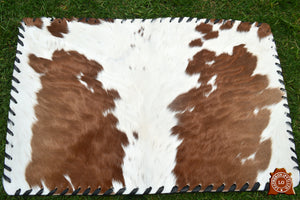 Natural COWHIDE Rectangular Placemats Real Hair on Leather Multi Color Placemats