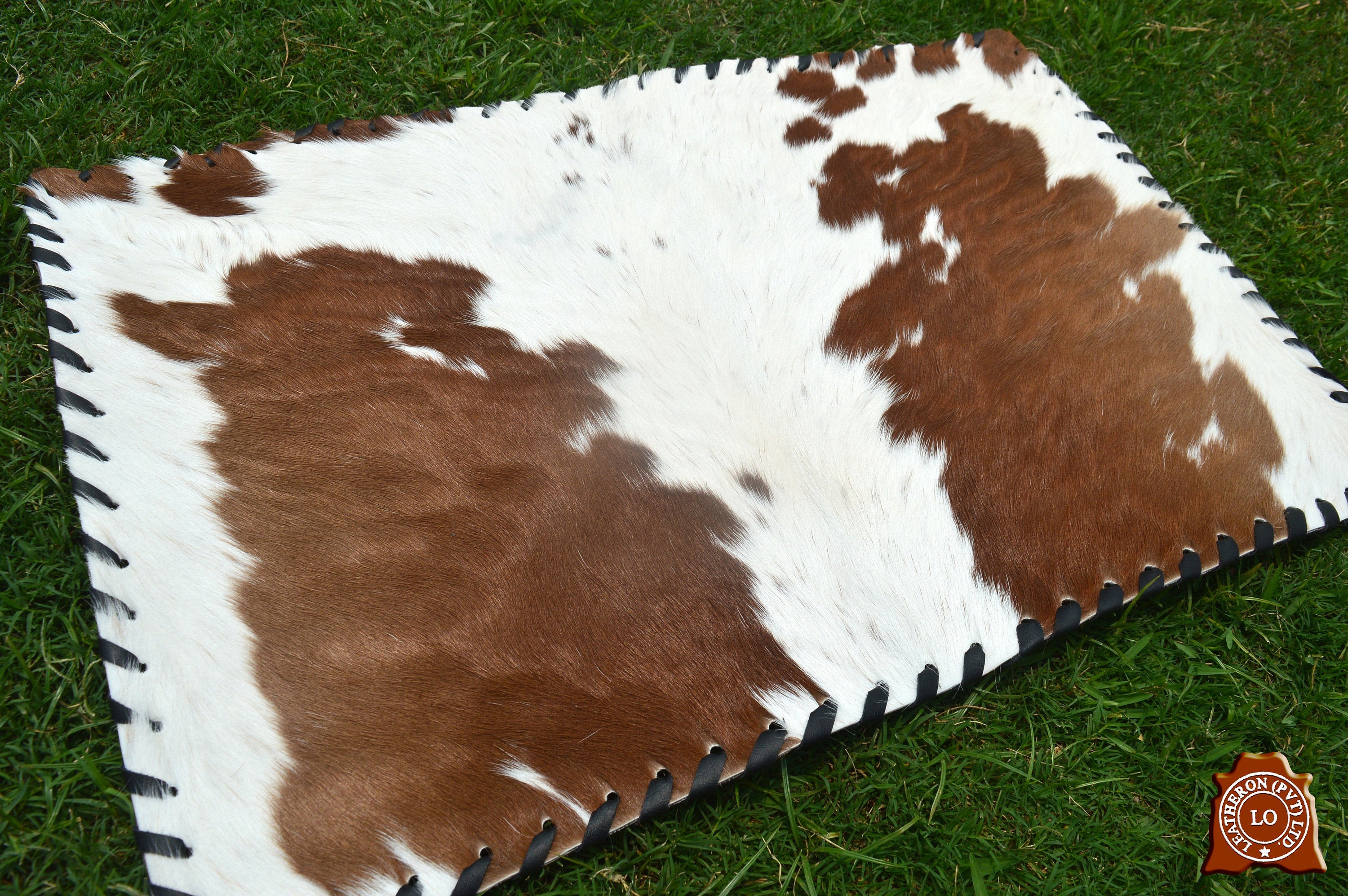 Natural COWHIDE Rectangular Placemats Real Hair on Leather Multi Color Placemats