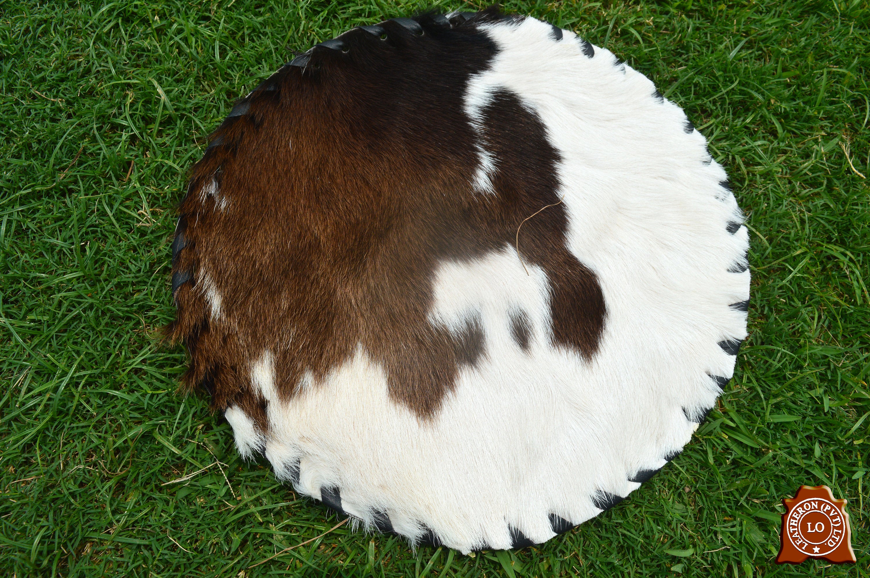 Assorted Color 100% Natural COWHIDE Placemats | Handmade Hair on Leather Round Placemats | Real Cow Hide PLACEMATS