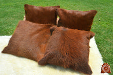 Load image into Gallery viewer, Double Sided Natural Cowhide Pillow Covers Cowhide Hair on Leather Cushion Cases | PLW 16
