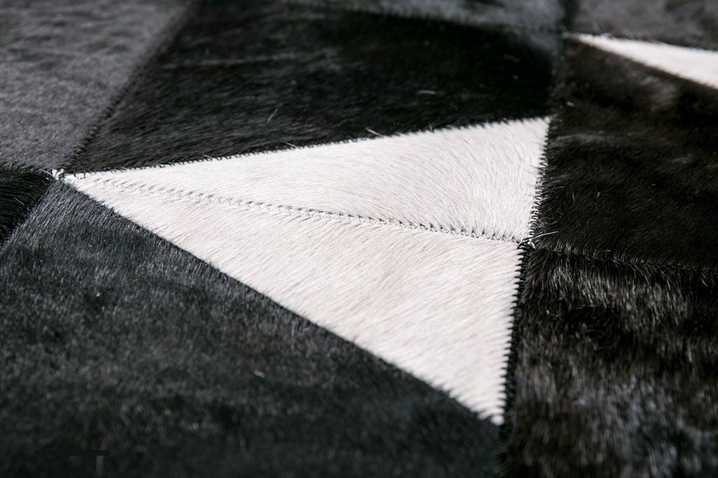 HANDMADE 100% Natural COWHIDE RUG | Patchwork Cowhide Area Rug | Real Cowhide Hallway Runner | Hair on Leather Cowhide Carpet | PR28