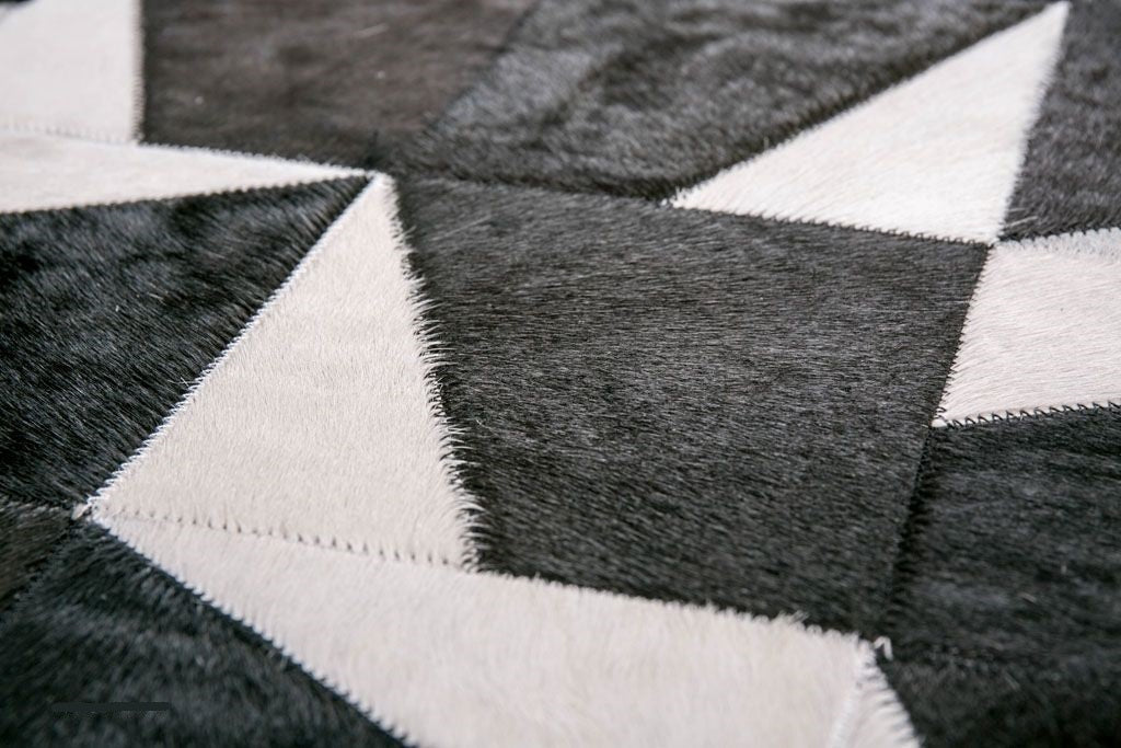 HANDMADE 100% Natural COWHIDE RUG | Patchwork Cowhide Area Rug | Real Cowhide Hallway Runner | Hair on Leather Cowhide Carpet | PR28