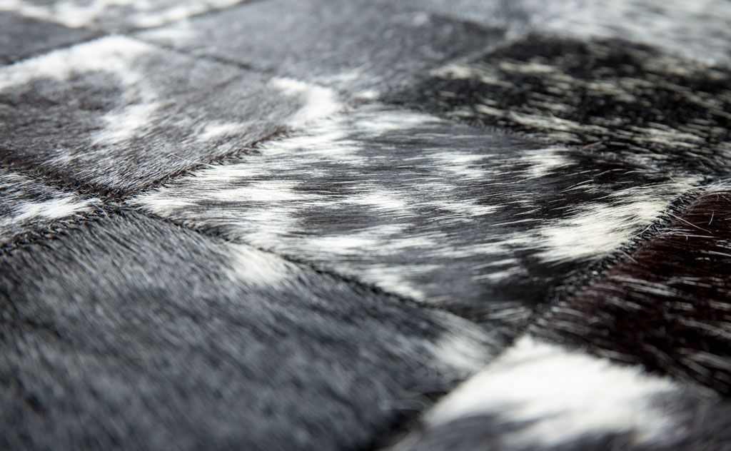 HANDMADE 100% Natural COWHIDE RUG | Patchwork Cowhide Area Rug | Real Cowhide Hallway Runner | Hair on Leather Cowhide Carpet | PR12