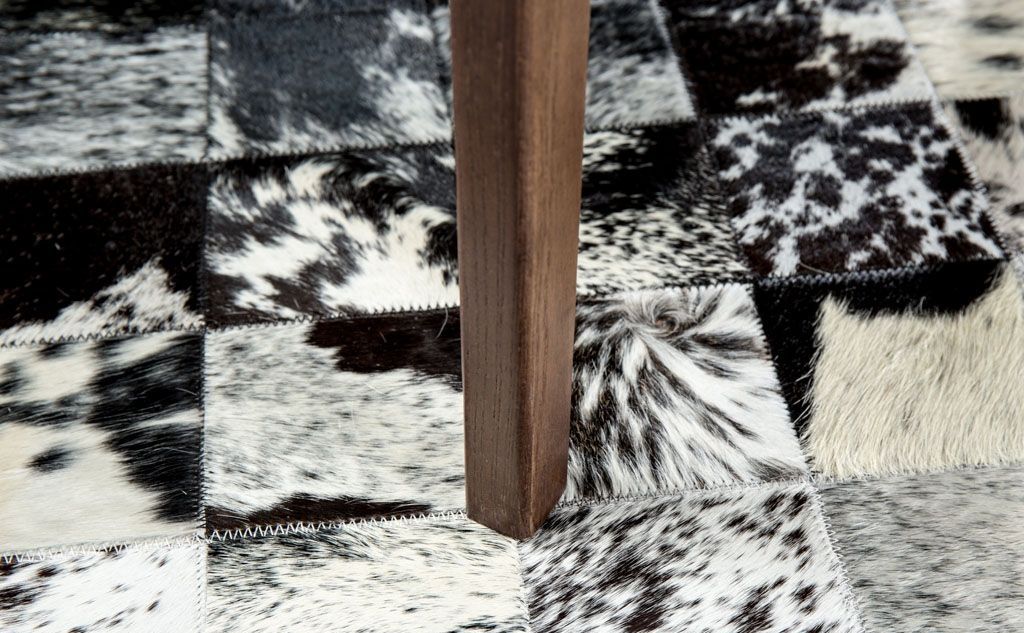 HANDMADE 100% Natural COWHIDE RUG | Patchwork Cowhide Area Rug | Real Cowhide Hallway Runner | Hair on Leather Cowhide Carpet | PR12
