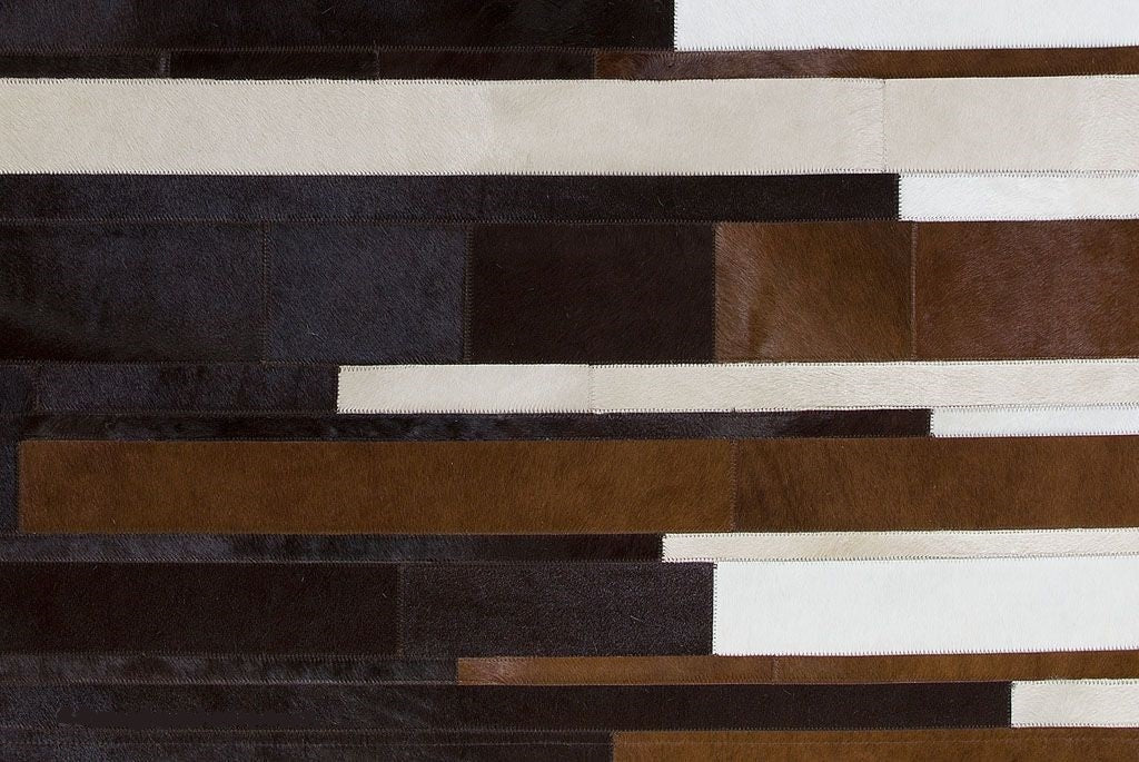 HANDMADE 100% Natural Patchwork Cowhide Area Rug | Hair on Leather Cowhide Carpet | PR92