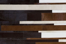 Load image into Gallery viewer, HANDMADE 100% Natural Patchwork Cowhide Area Rug | Hair on Leather Cowhide Carpet | PR92
