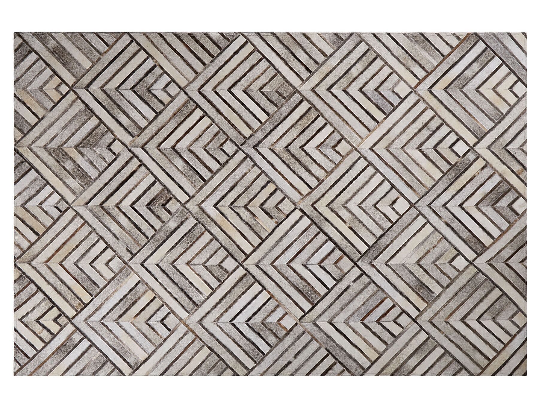100% Cowhide Leather Patchwork Rug: Handmade, Unique Design | Real Cowhide Hallway Runner | Hair on Leather Carpet | PR180