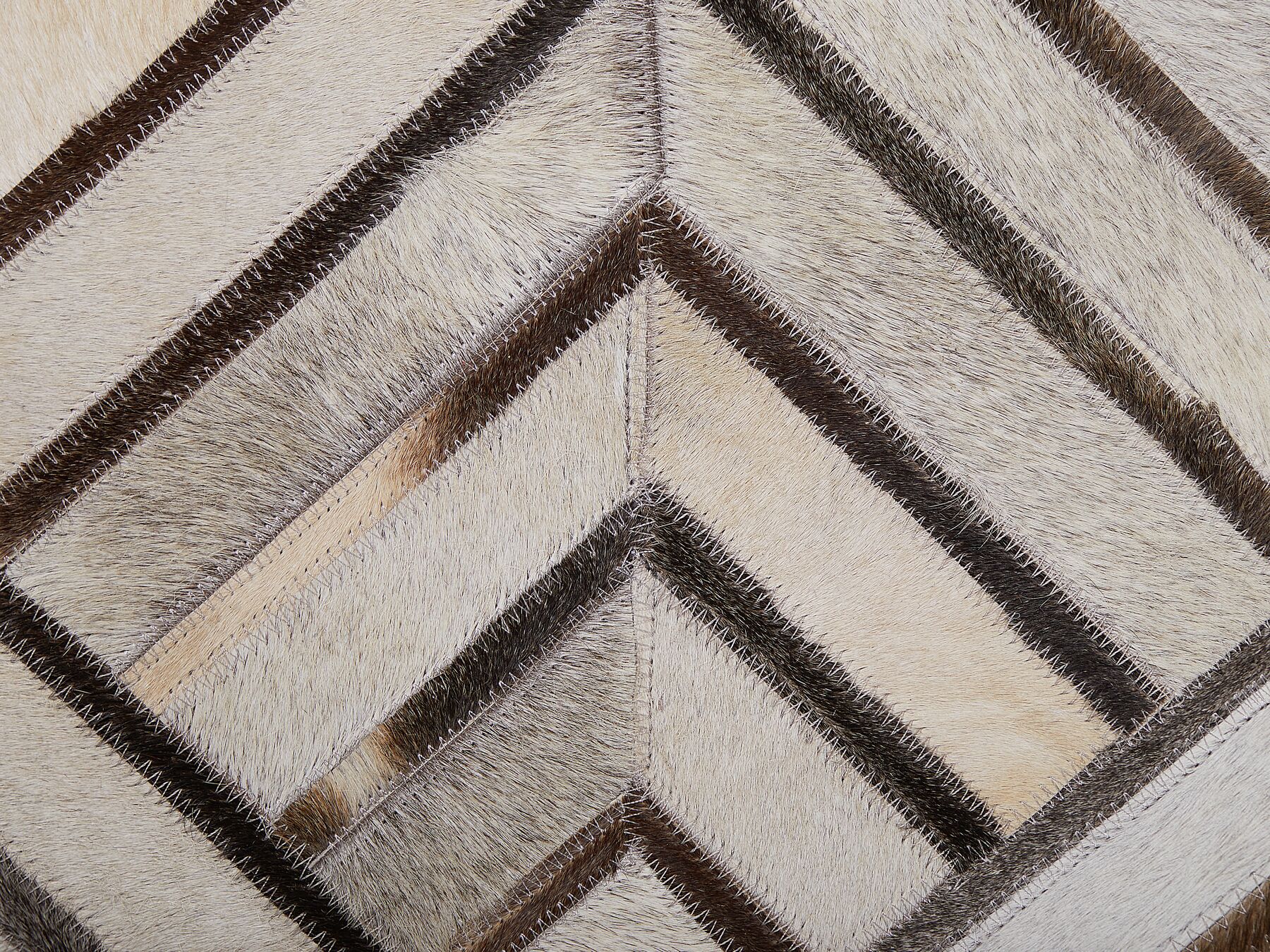 100% Cowhide Leather Patchwork Rug: Handmade, Unique Design | Real Cowhide Hallway Runner | Hair on Leather Carpet | PR180